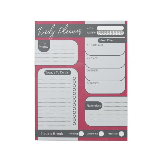 Bloc-note Organiser avec style | Planificateur de déchirure  (Tourné)