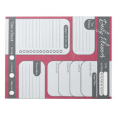Bloc-note Organiser avec style | Planificateur de déchirure  (Devant)