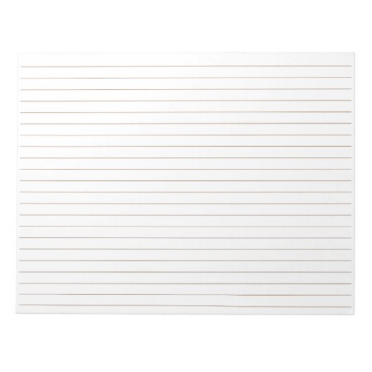 Bloc-note Orientation du paysage en papier Brown à grandes r (Devant)