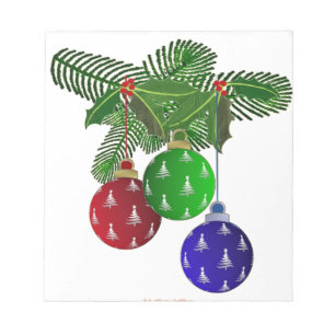 Bloc-note Ornements Colorés pour l'Arbre de Noël