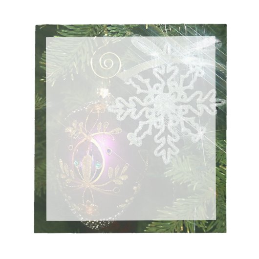 Bloc-note Ornements de Noël 2 (Devant)