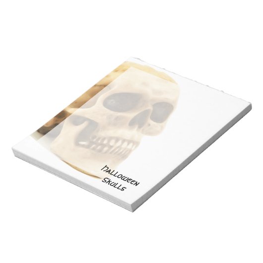 Bloc-note Os crâne d'Halloween (Tourné)