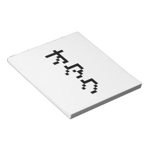 Bloc-note OTAKU 8 bits Pixel japonais Katakana vertical
