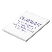 Bloc-note Otolaryngologie .. Expliquer ne pas comprendre (Tourné)