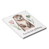 Bloc-note Otter Adorable Avec Fleurs Coeurs (Incliné)