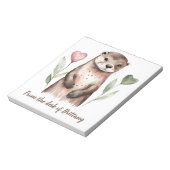 Bloc-note Otter Adorable Avec Fleurs Coeurs (Tourné)