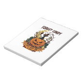 Bloc-note Oublie les bonbons, donne-moi simplement Halloween (Tourné)