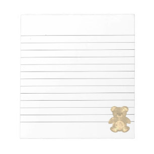 Bloc-note Ours bébé mignon personnalisé