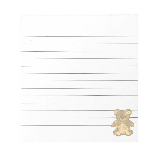 Bloc-note Ours bébé mignon personnalisé (Devant)