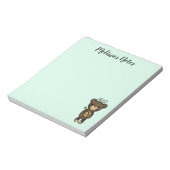 Bloc-note Ours Brown mignon tenant une Fleur Jaune (Tourné)