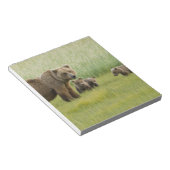 Bloc-note Ours brun d'Alaska femelle et trois oursons, Ursus (Incliné)