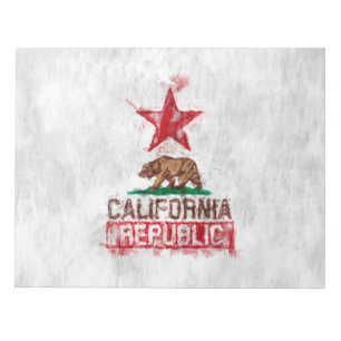 Bloc-note Ours drapeau de la Californie dans la décoration p