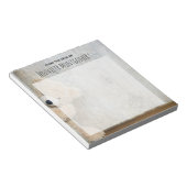 Bloc-note Ours farci mignon Fond en bois rustique (Incliné)