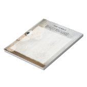 Bloc-note Ours farci mignon Fond en bois rustique (Tourné)