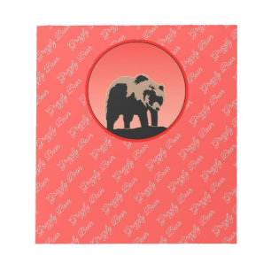Bloc-note Ours Grizzly au Coucher de Soleil - Art Animalier