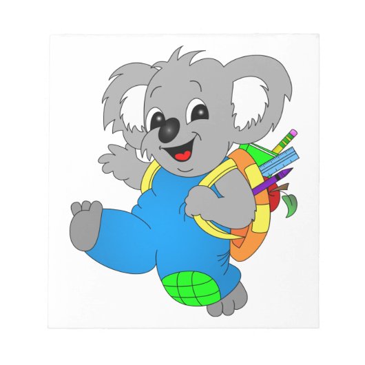 Bloc-note Ours Koala avec sac à dos (Devant)