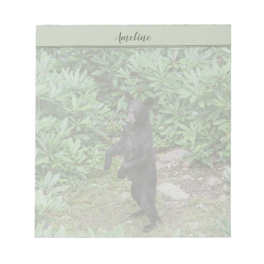 Bloc-note Ours noir debout (Devant)