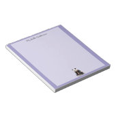 Bloc-note Ours Panda Mignon Branché Personnalisé Violet (Incliné)