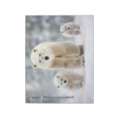 Bloc-note Ours polaire Famille animal errant (Tourné)