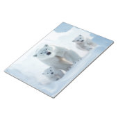 Bloc-note Ours polaire Famille animal errant (Incliné)