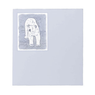 Bloc-note Ours polaire sur la peinture sur glace - Art origi