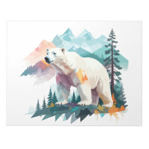 Bloc-note Ours polaire Vector Art Animal Majestic Nature sau