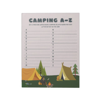Bloc-note Outdoor Adventure Camping A-Z Explorer Jeu