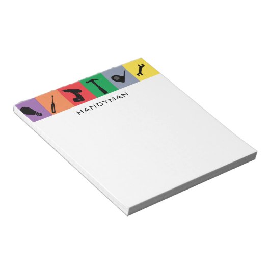 Bloc-note Outils de la boîte à outils du marteau d'explorati (Incliné)