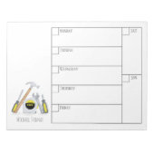 Bloc-note Outils simples modernes Calendrier hebdomadaire mi (Devant)