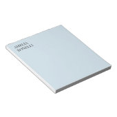 Bloc-note Own Name Modern Minimalist Professional Plain Blue (Incliné)