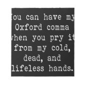 Bloc-note Oxford Comma (Devant)