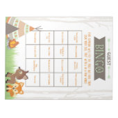 Bloc-note Pack de jeu Baby shower de camping de bingo de boi (Devant)