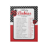 Bloc-note Pack de jeu Baby shower pour bébés célébrités Lady (Tourné)