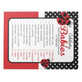 Bloc-note Pack de jeu Baby shower pour bébés célébrités Lady (Devant)