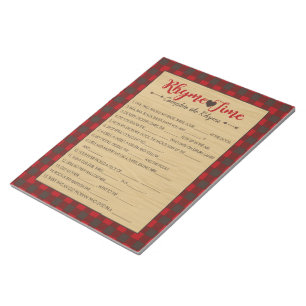Bloc-note Pack de jeu Baby shower Red Flannel Nursery Rhyme