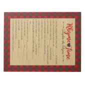 Bloc-note Pack de jeu Baby shower Red Flannel Nursery Rhyme (Devant)