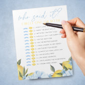 Bloc-note Pack de jeu de douche Lemon He Said She Said
