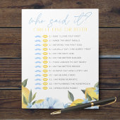 Bloc-note Pack de jeu de douche Lemon He Said She Said