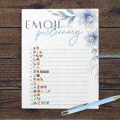 Bloc-note Pack de jeu de Fêtes des mariées Blue Emoji Pictio