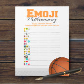 Bloc-note Pack de jeu de Pictionary Baby Shower Basketball E