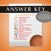 Bloc-note Pack de jeu de Pictionary Baby Shower Basketball E