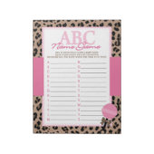 Bloc-note Pack de jeu Leopard et Pink ABC Baby Name (Tourné)