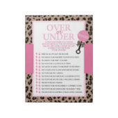 Bloc-note Pack de jeu Leopard Over ou Under Baby shower (Tourné)