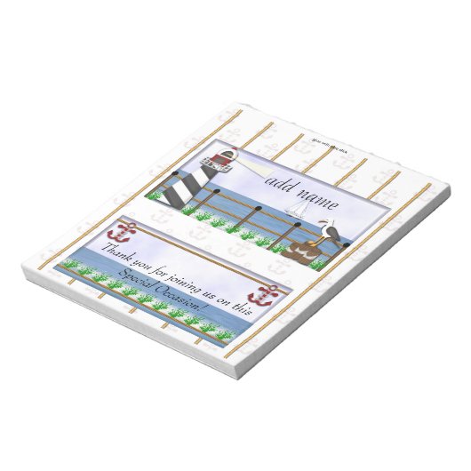 Bloc-note Pack de Nautical Party Candy Bar Wrapper Favoriser (Tourné)