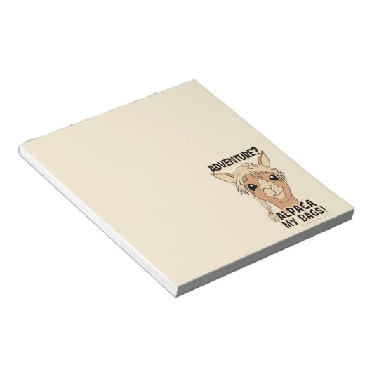 Bloc-note Pack Mes Sacs Funny Alpaca Llama (Incliné)