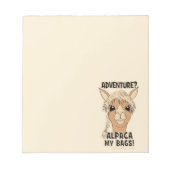 Bloc-note Pack Mes Sacs Funny Alpaca Llama (Devant)