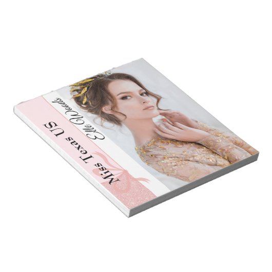 Bloc-note Pad auto-graphe personnalisé Pastel Parties scinti (Incliné)