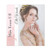 Bloc-note Pad auto-graphe personnalisé Pastel Parties scinti (Devant)