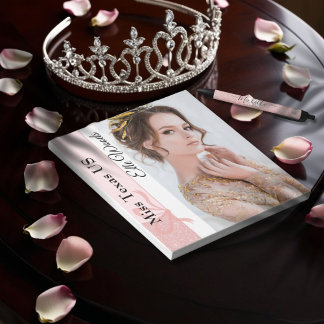 Bloc-note Pad auto-graphe personnalisé Pastel Parties scinti