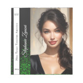 Bloc-note Pad autographe du concours Emerald Glitz (Devant)